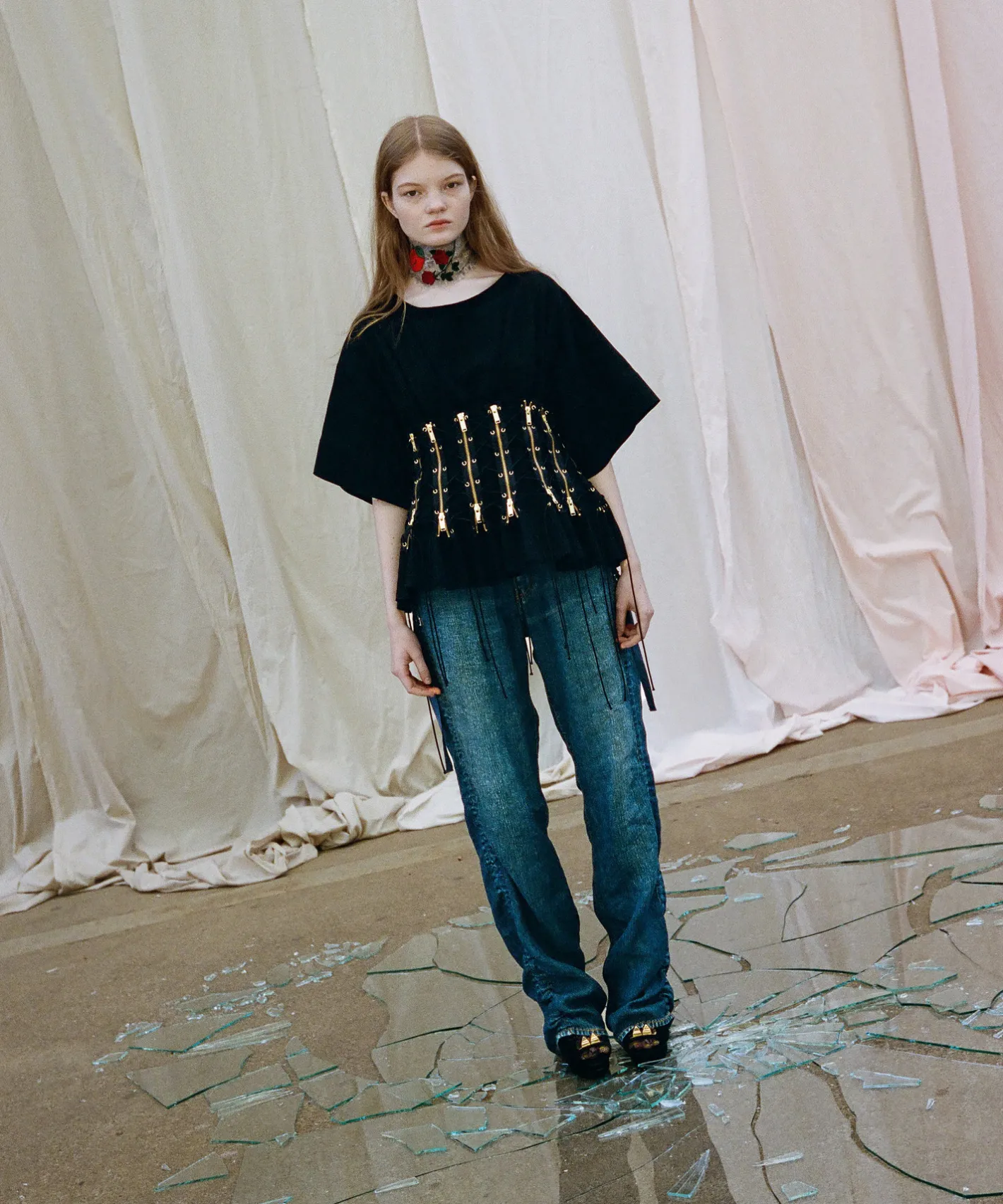 Women UNDERCOVER Sweater Cut&Sew | T-Shirts | UC1E1806